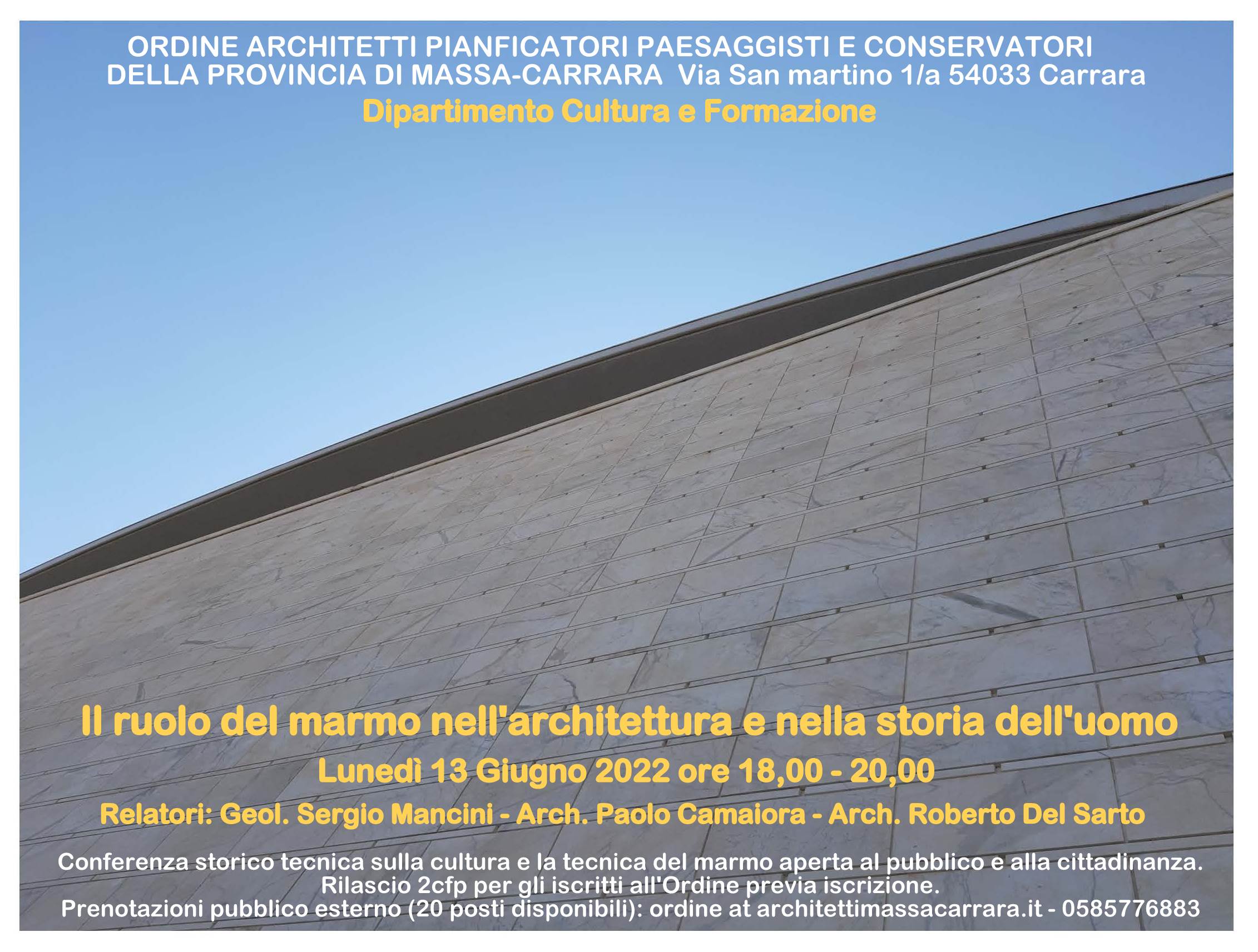 Conferenza 13.06.2022 Ordine Architetti MS